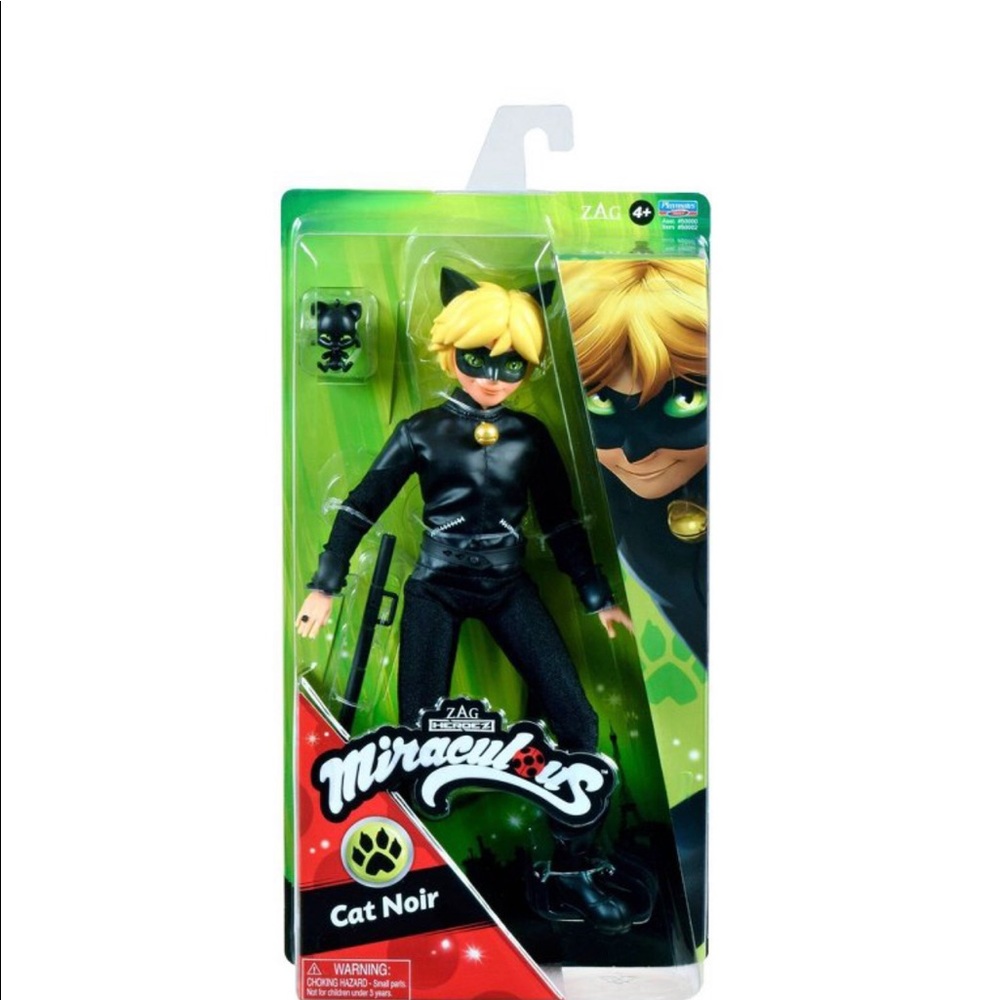 Miraculous Cat Noir Doll Action Figure with Kwami Plagg and Accessories 5002